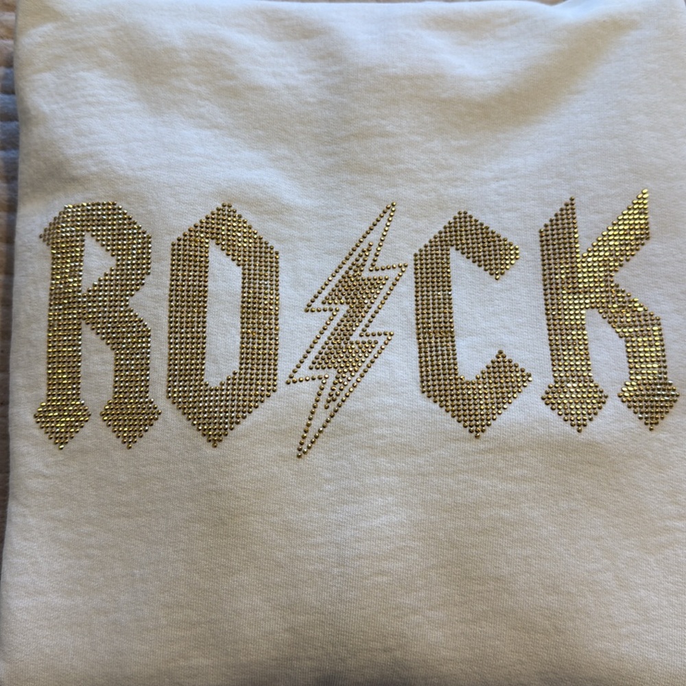 Zadig & Voltaire Comfy Rock Gold Studs Zip Up Hoodie White Blanc Medium Like New - Picture 2 of 9
